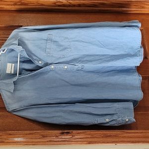 J. Crew Re-imagined popover chambray top